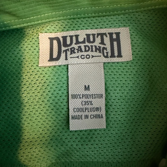 Pre-Owned Duluth Trading Co Men's Vibrant Green Button Down Shirt -M - Picture 4 of 7